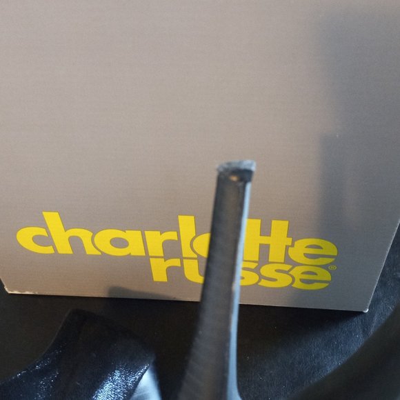 Charlotte Russe Ella Style Black Peep Toe Pumps - Picture 4 of 4